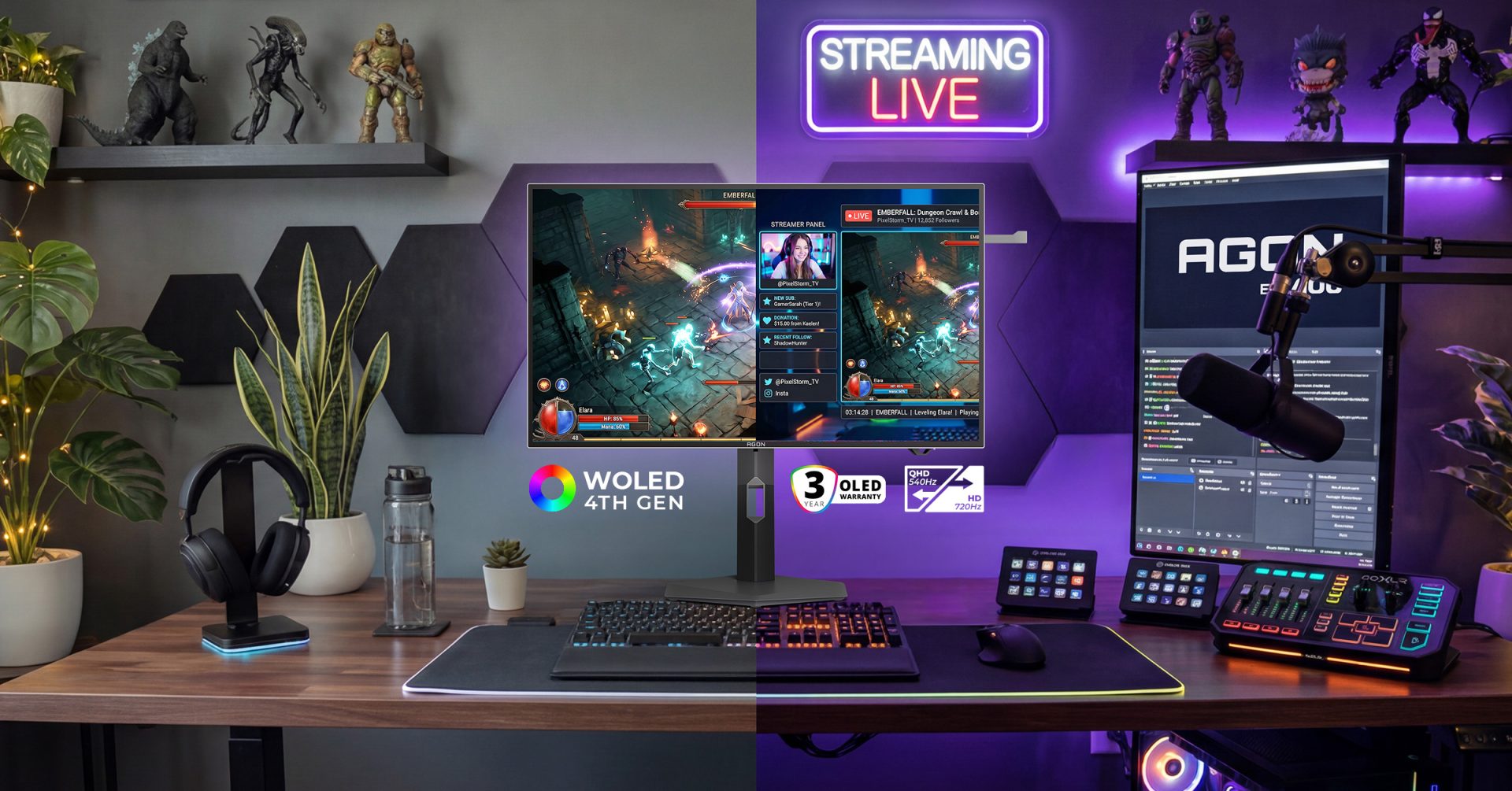 AOC Unveils AGON PRO AGP277QKDC: 26.5" Tandem WOLED with 2K 540Hz / 720P 720Hz Dual Mode